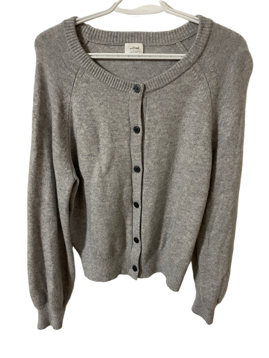 Wilfred Sweaters - Wilfred Cashmere Blend Grey Cardigan Size Large